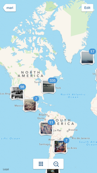 Instagram iPhone maps screenshot